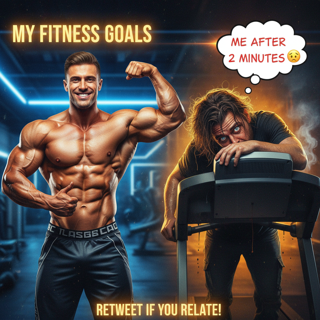 Me at the gym: 'I'm a fitness icon.' Me 5 mins later: 'Is this enough cardio for the week?'