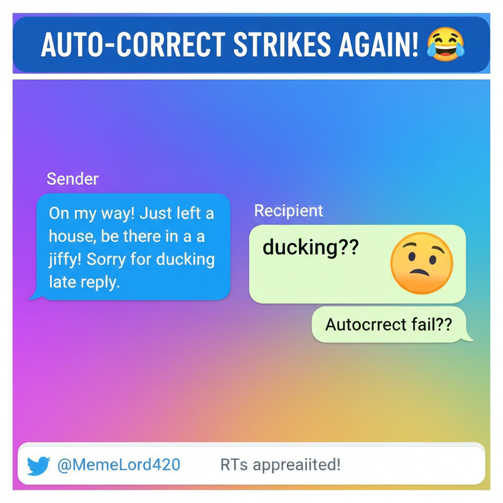 Autocorrect changed 'I'm going to the store' to 'I'm going to the whore.' My mom is confused.