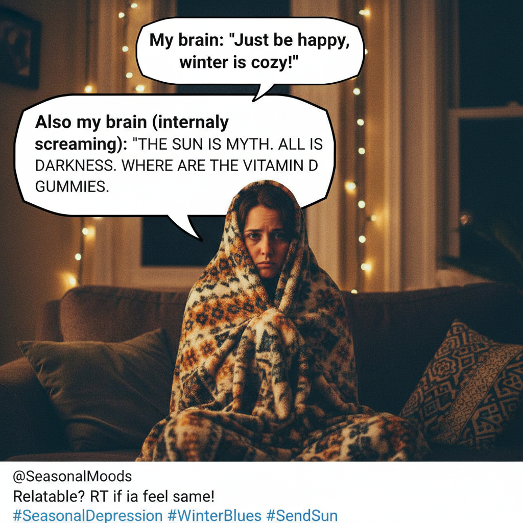 My brain during winter: 'Is it seasonal depression or do I just hate everything?' Yes.