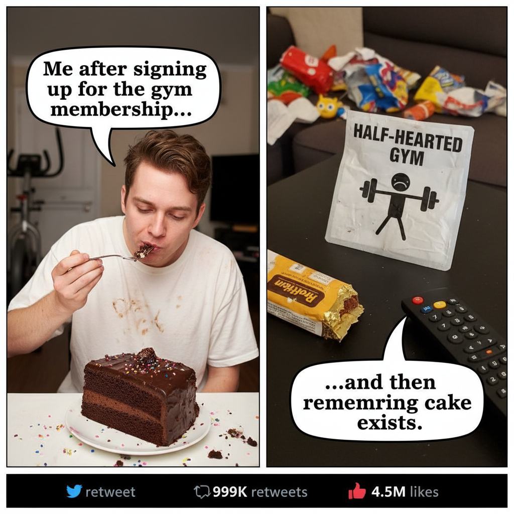 My New Year's resolution lasted 3 days. Guess I'll just be 'me' again. It's fine.