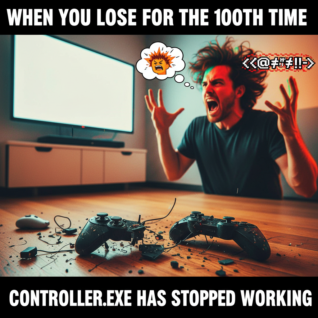 My controller just broke through the sound barrier. It's not my fault, the game cheated!