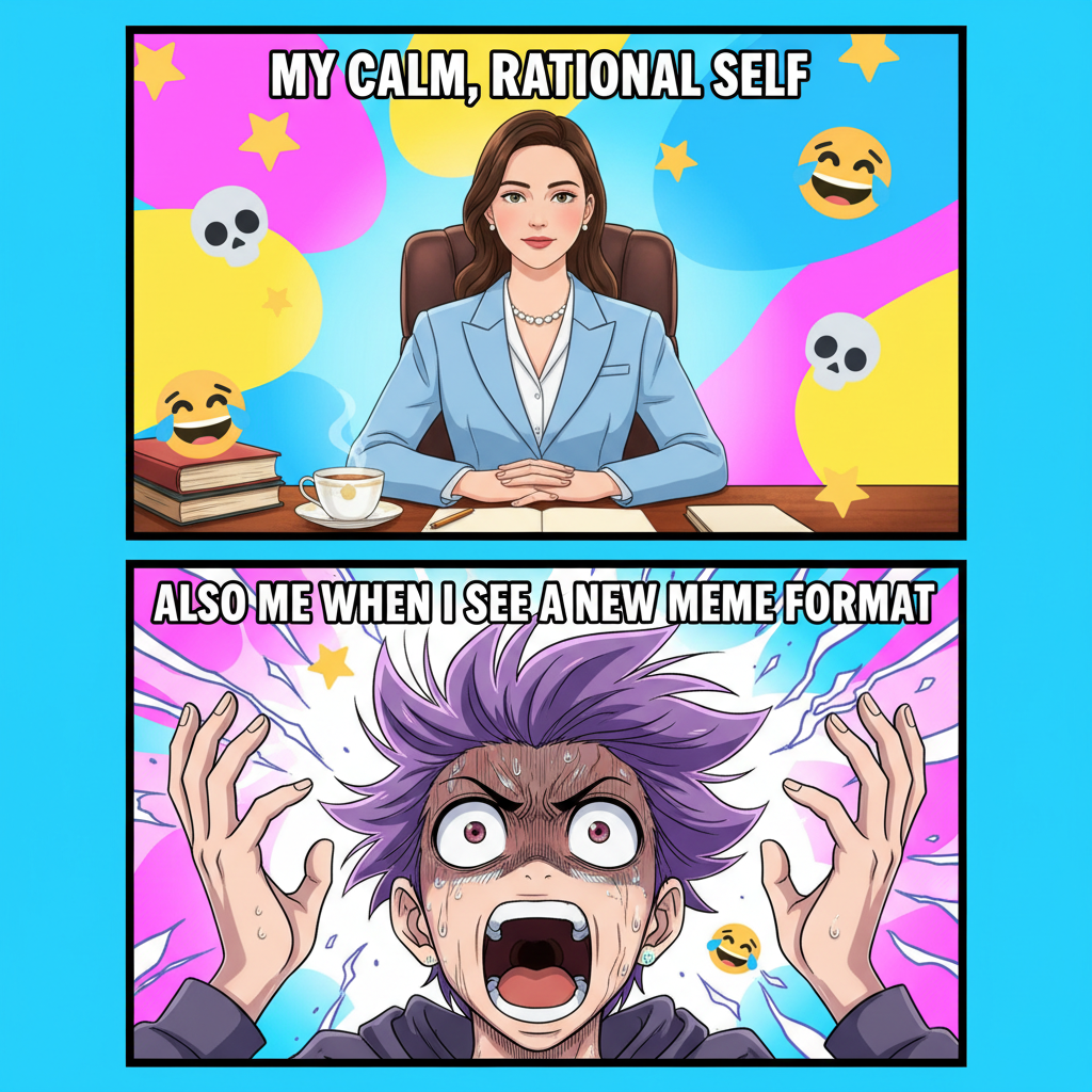 Me trying to adult vs. my inner anime character reacting to literally anything slightly inconvenient.