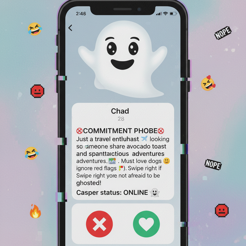 Dating apps: where 'adventure seeker' means 'will ghost you after one coffee date.'