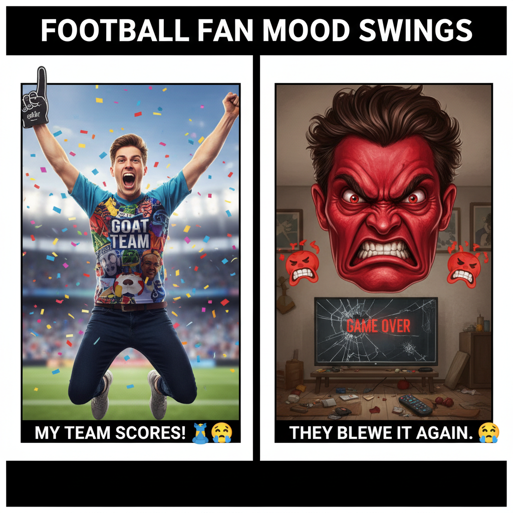 My team won? BEST TEAM EVER! My team lost? FIRE EVERYONE! Sports fans are a different breed.