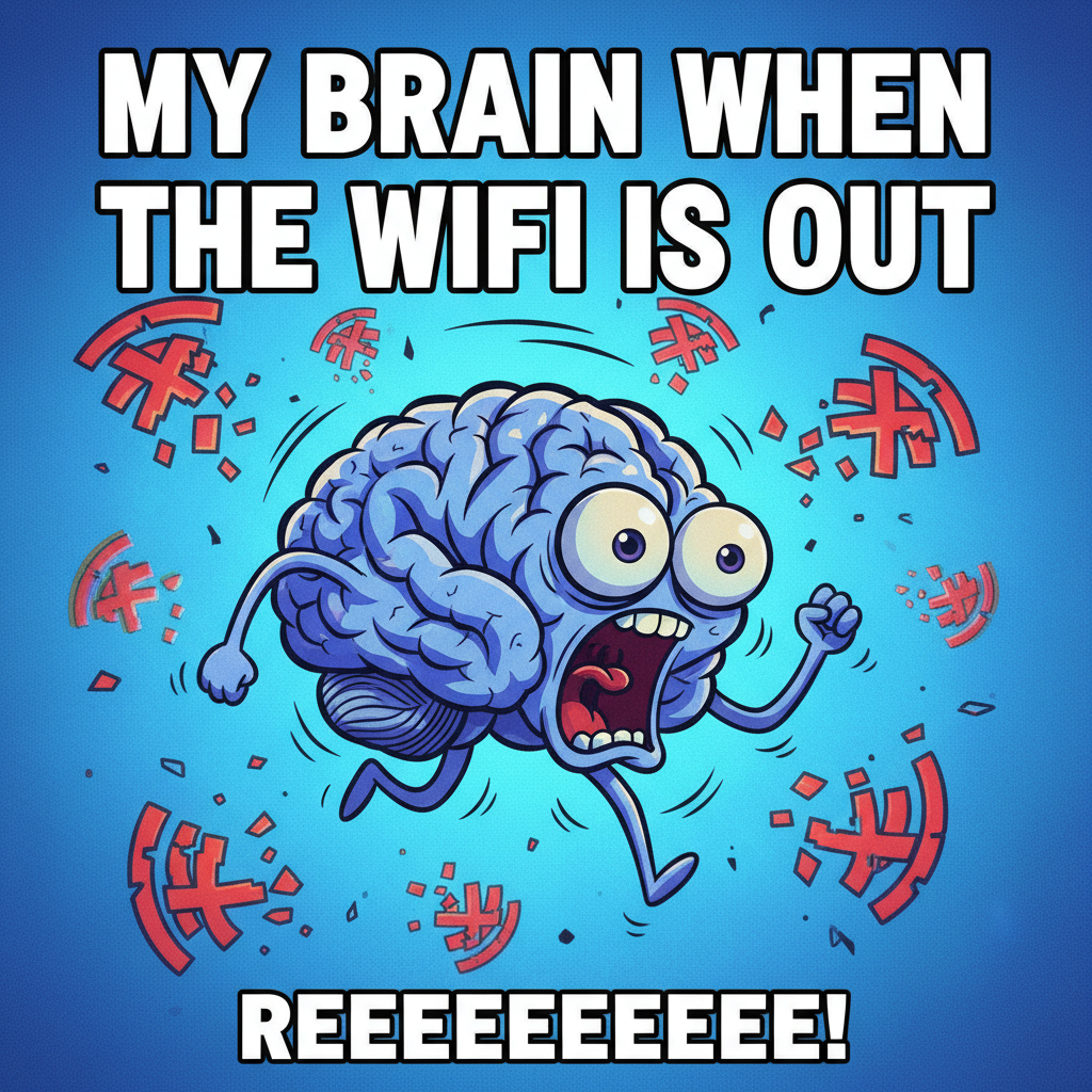 My brain cells trying to function when the WiFi goes out for 2 seconds. #PanicMode