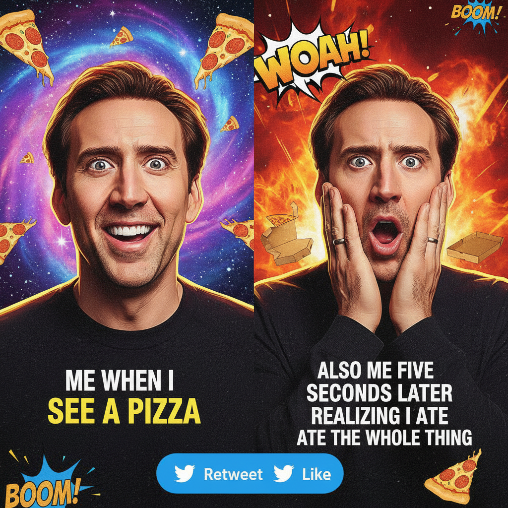 When a celeb reacts to their own meme. It's like watching a mirror react to itself.