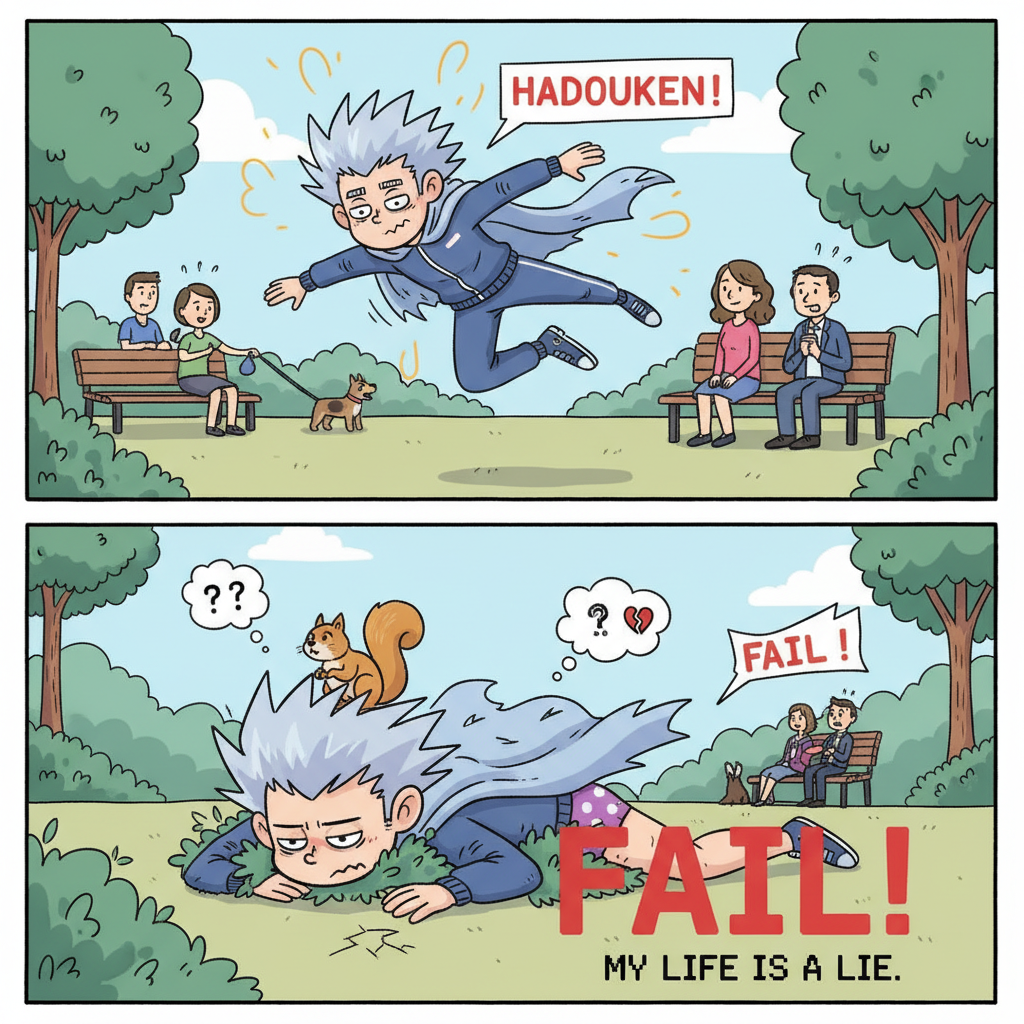 My face when I try to use anime logic in real life and it fails spectacularly.