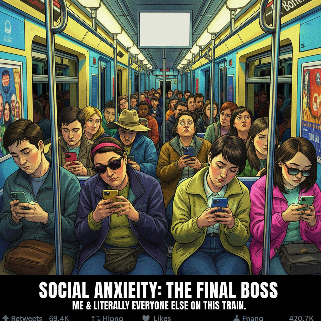 Public transport is just a social experiment to see how many people can avoid eye contact.