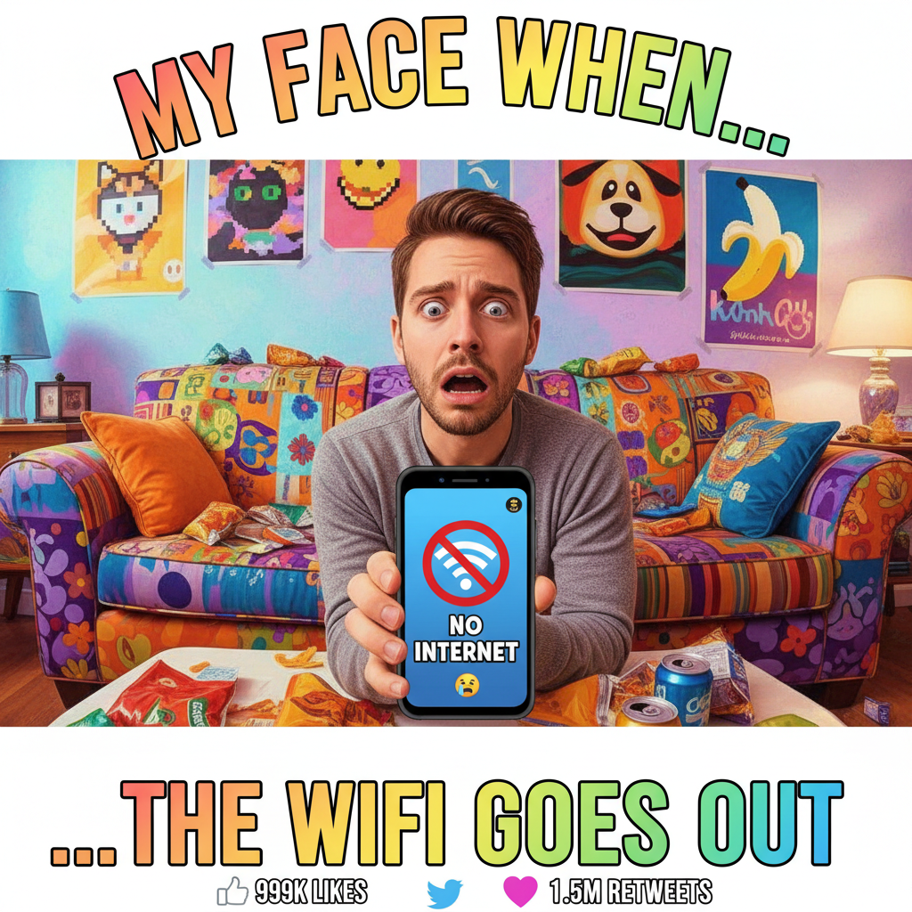 The wifi went down for 5 minutes and I almost started talking to my family. Terrifying.