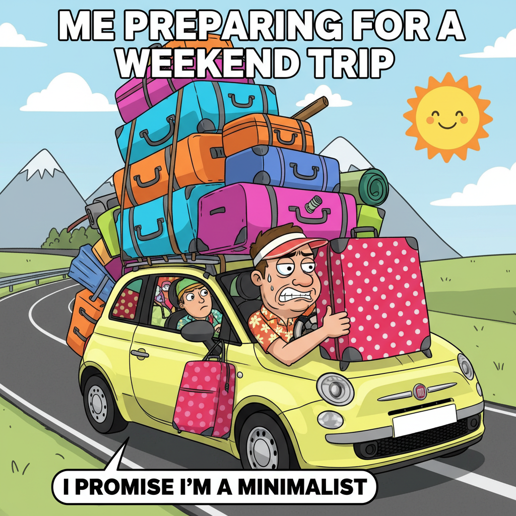 Road trip: 2 hours in, already questioning all my life decisions and why I packed so much.