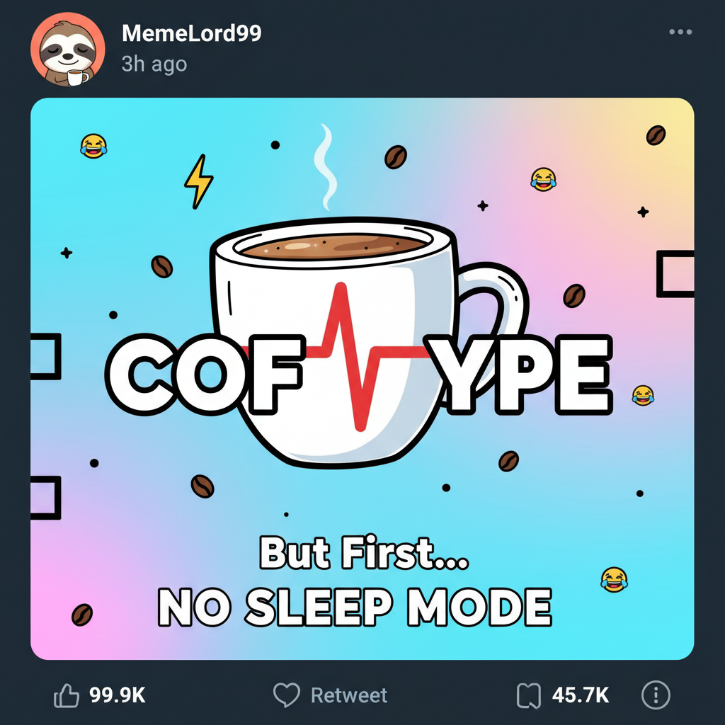 My blood type is coffee. My personality type is also coffee.