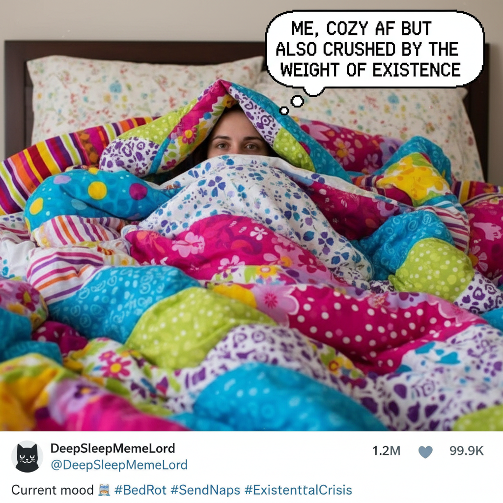 Seasonal depression hitting different this year. My bed is my therapist.