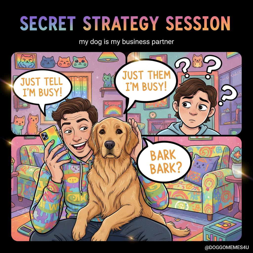 My coworkers think I'm on a call, but I'm just aggressively whispering to my dog.