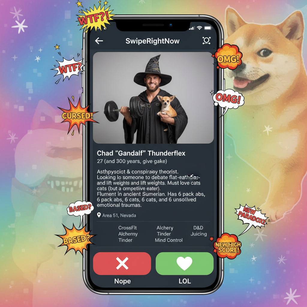 Dating apps are just a social experiment to see how much chaos we can endure.