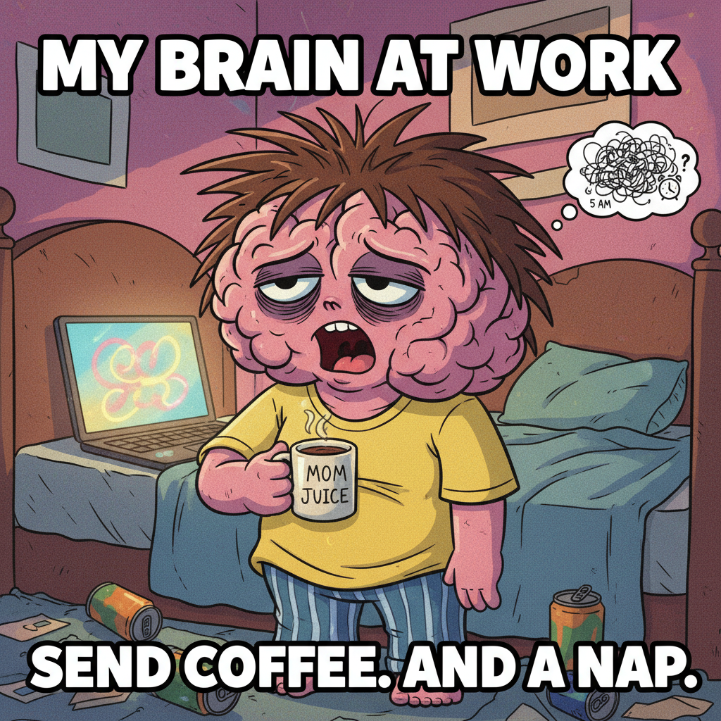 My brain cells on Monday morning are still in weekend mode. Send coffee and existential dread.
