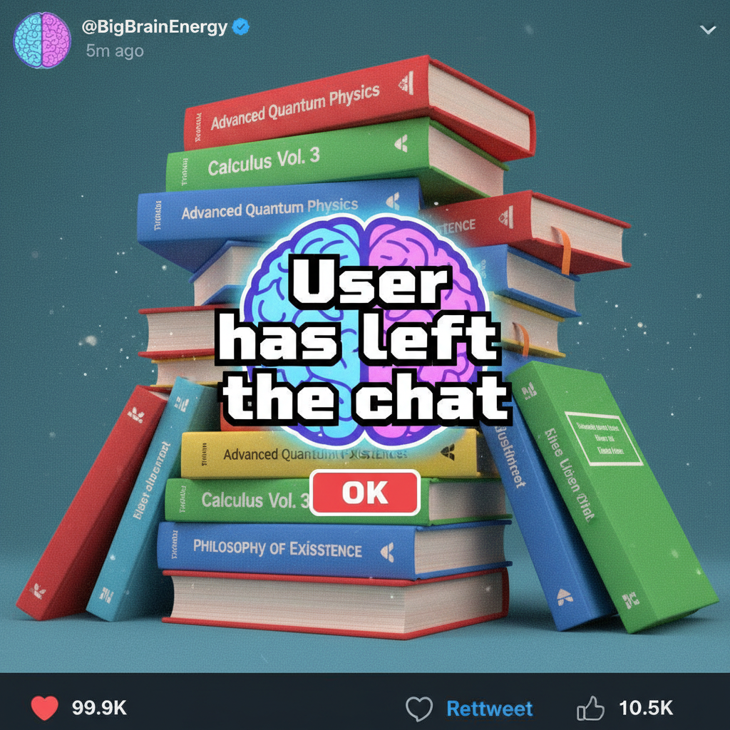 My brain during exam season: 'All knowledge has left the chat.'