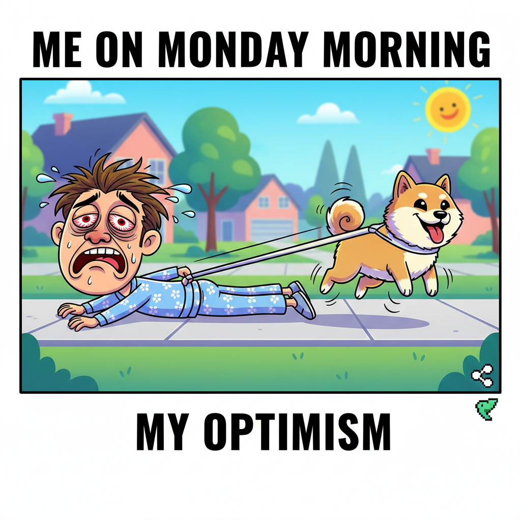 My pet thinks 'walkies' is a 3-hour expedition. Send snacks. And a chiropractor.