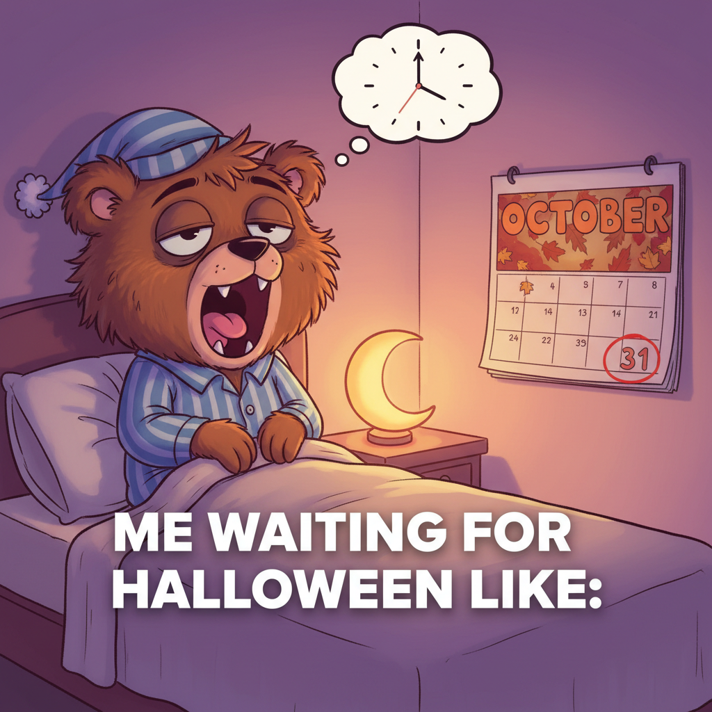 My brain during winter: 'Is it too early to hibernate?' Me: 'It's October.' Brain: 'So, no?'