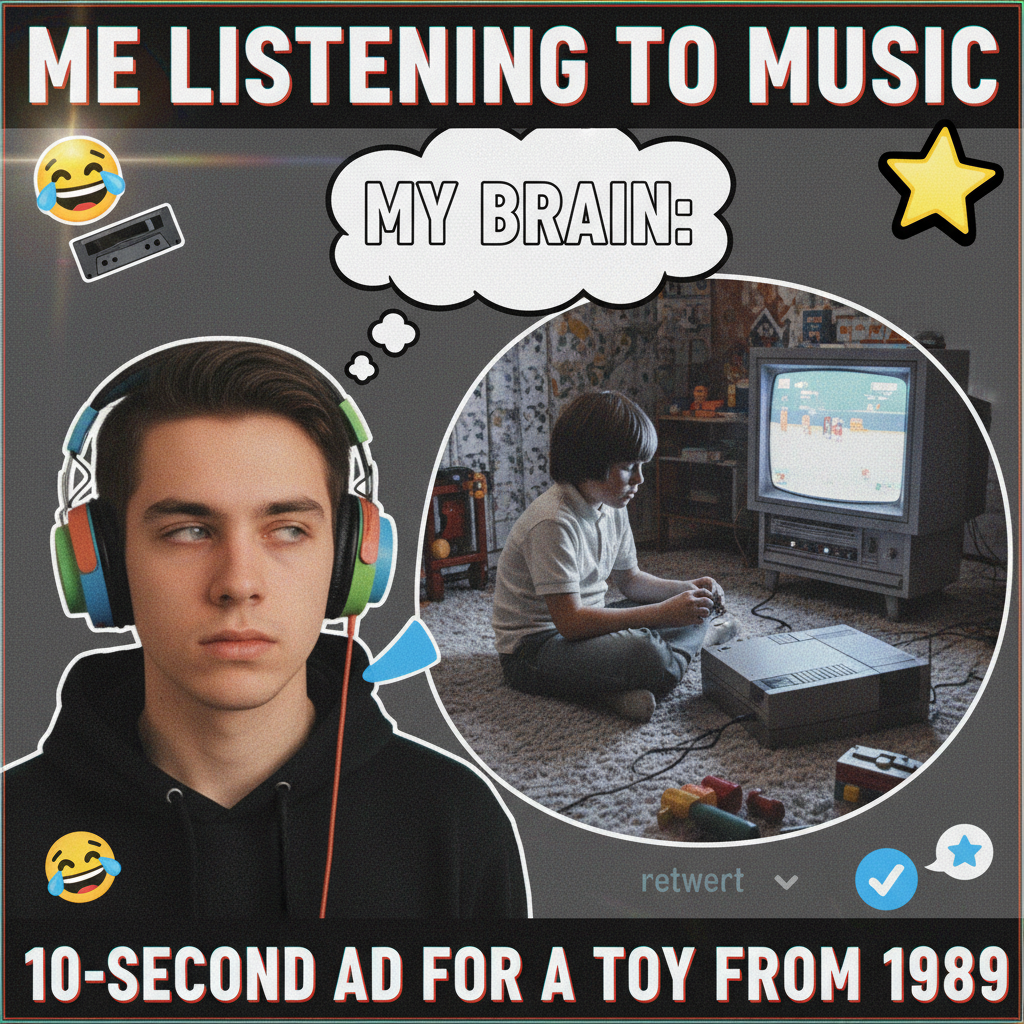 Heard that one song from my childhood. Instantly transported back to simpler times & questionable fashion choices.