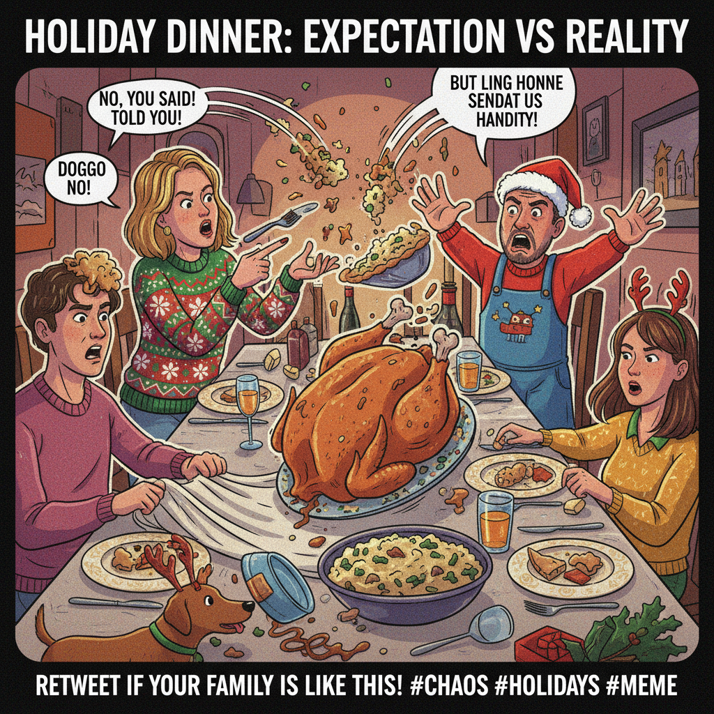 Holiday dinner is just a family talent show where everyone's talent is arguing.