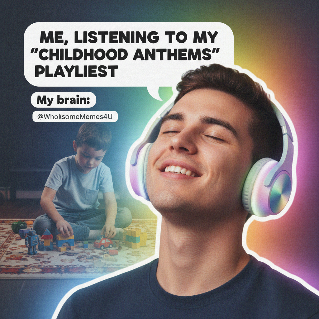 Hearing that one song from your childhood and suddenly you're 8 years old again, no bills.