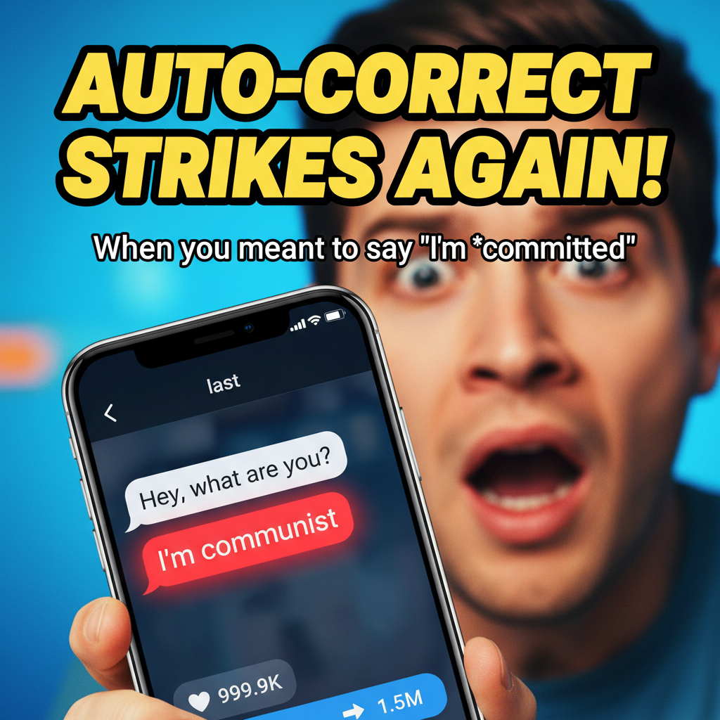 Autocorrect just changed 'I'm coming' to 'I'm communist.' My boss is going to be so confused.