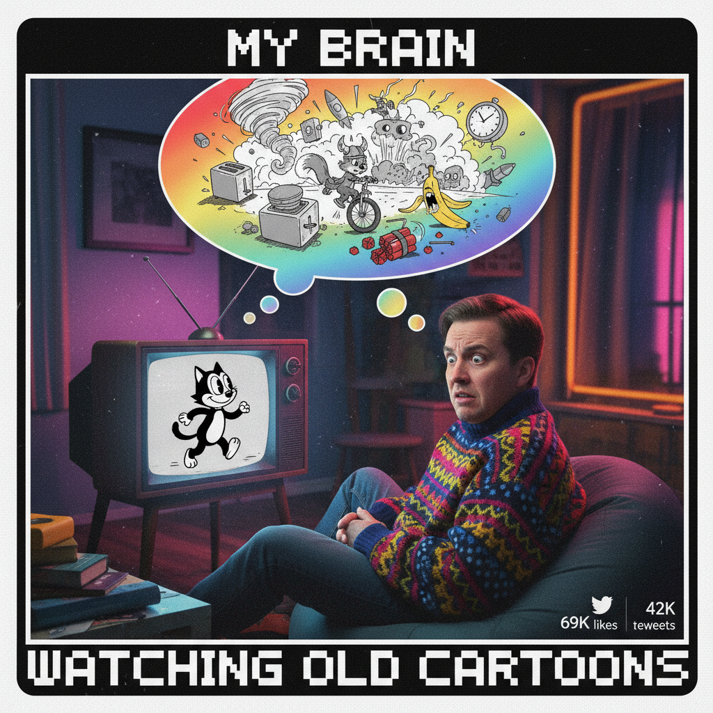 Remembering childhood cartoons & realizing how wild they actually were. My brain is broken.