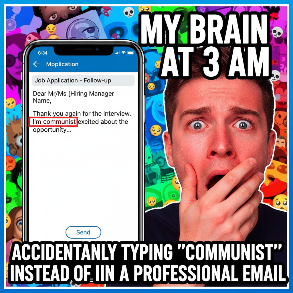 Autocorrect changed 'I'm coming' to 'I'm communist' in a work email. Send help.
