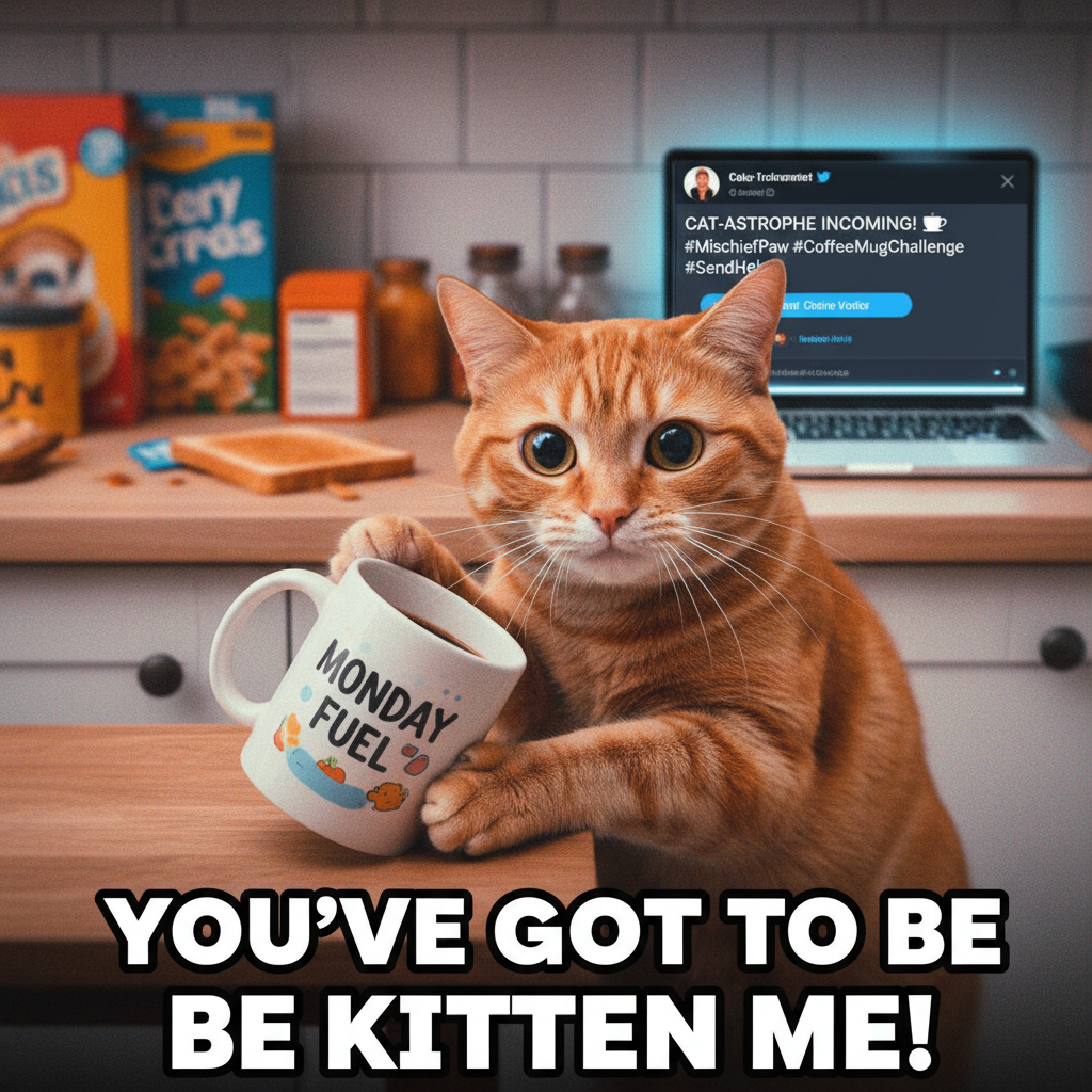 My pet just stared into my soul while slowly pushing my coffee off the table. It's their world.