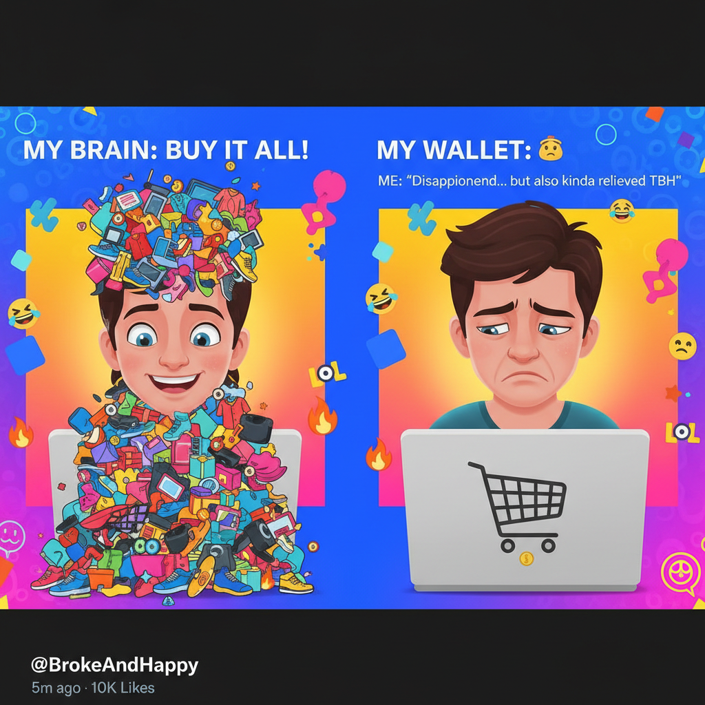 Me: *adds 17 things to cart* Also me: *buys none, saves $0*