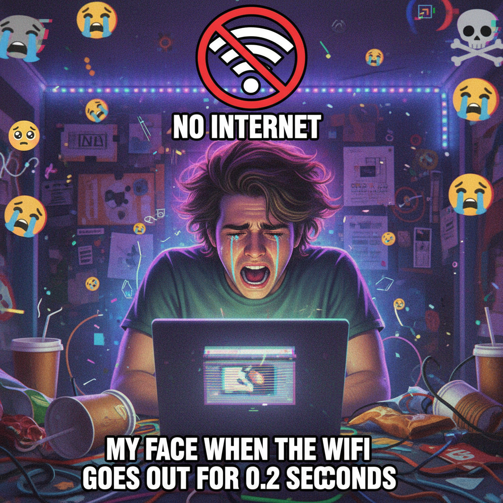 The wifi went down for 30 seconds. I've already questioned my existence and planned my escape.