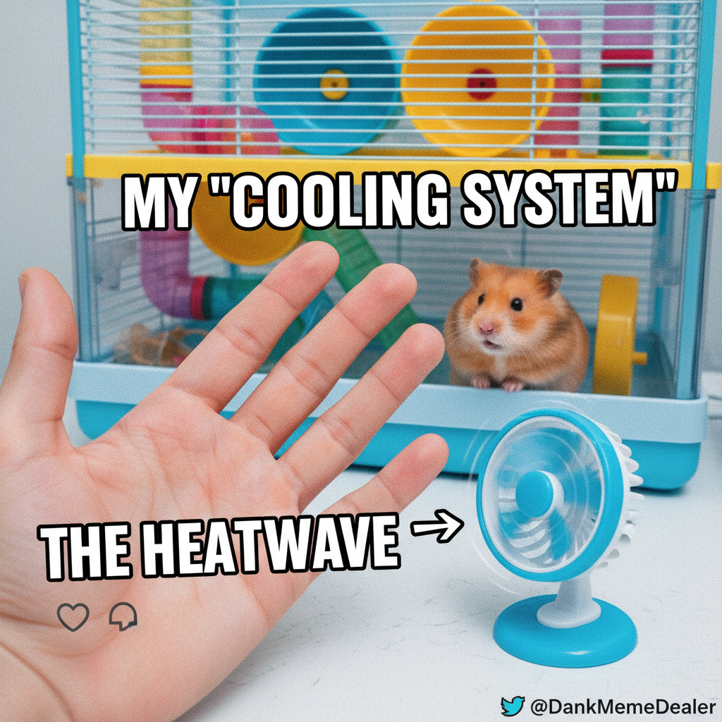 Ordered a 'mini' fan online. It arrived. It's for a hamster. My life is a lie.