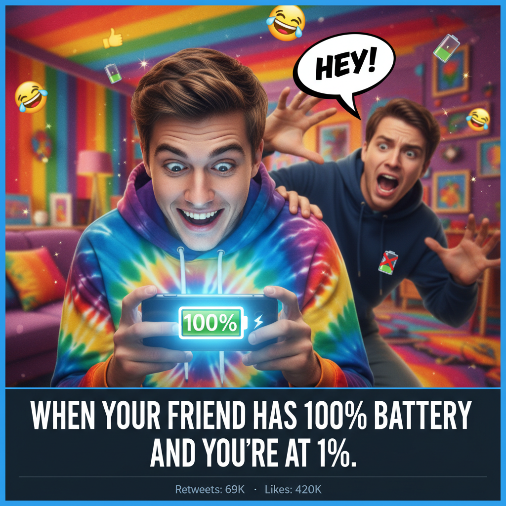 My phone battery percentage is my social life's indicator. 100% charged = I'm ignoring you.