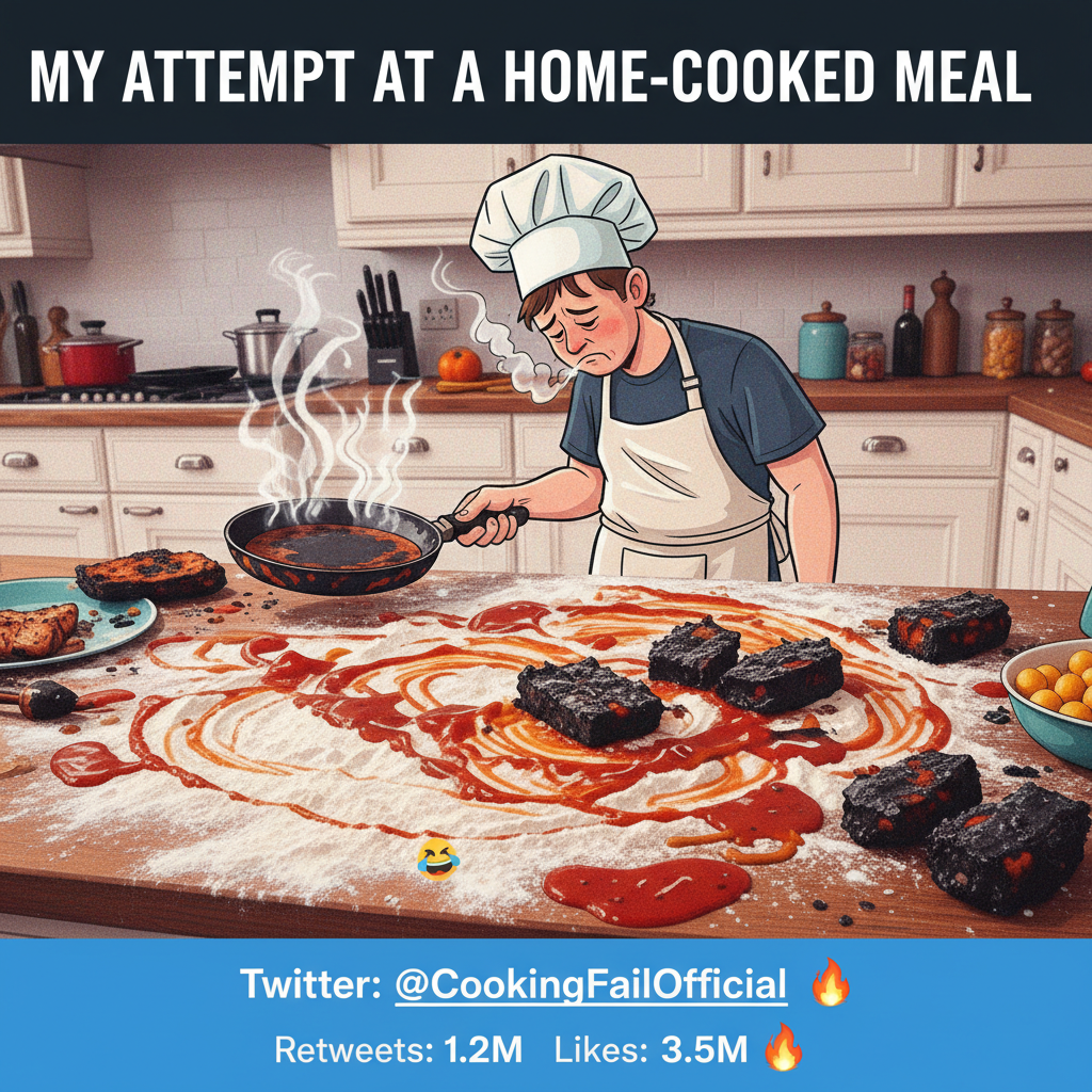 Tried to make a 'simple' dinner. Now my kitchen looks like a crime scene.