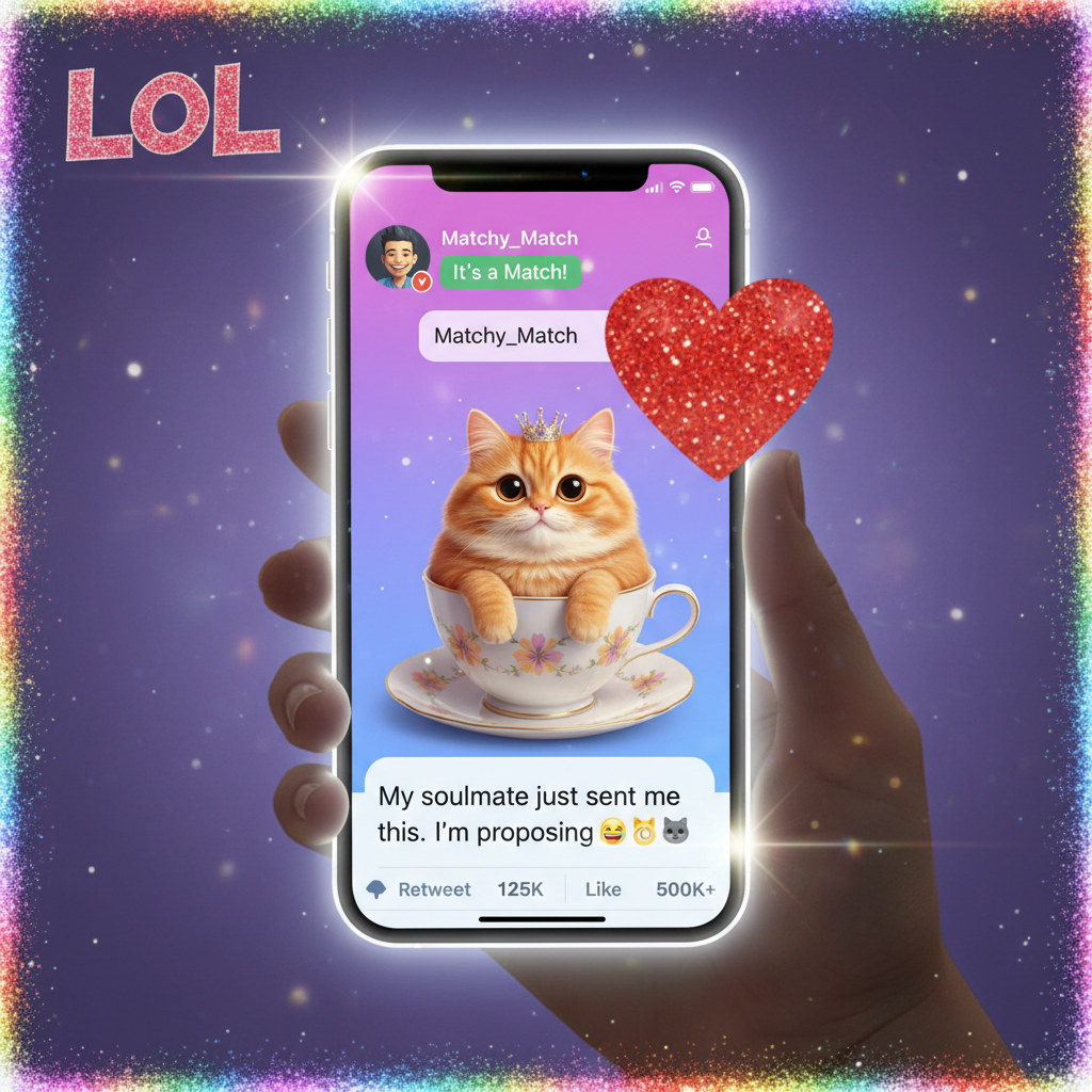 Swiped right, matched, then they sent me a picture of their cat. We're getting married.