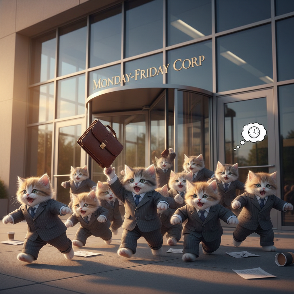 My brain cells clocking out at 4:59 PM on a Friday