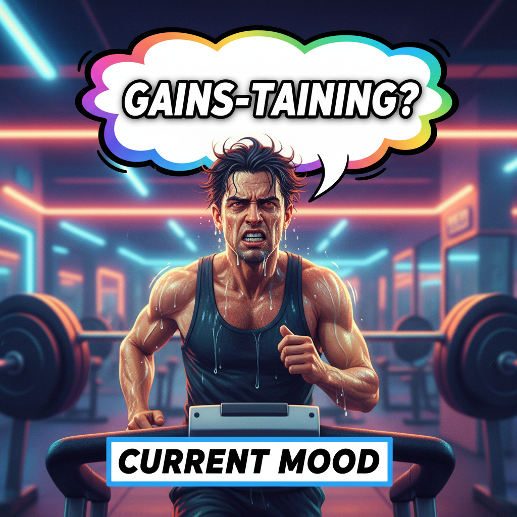 My gym buddy just asked if I was 'gains-taining.' I'm just trying not to die.