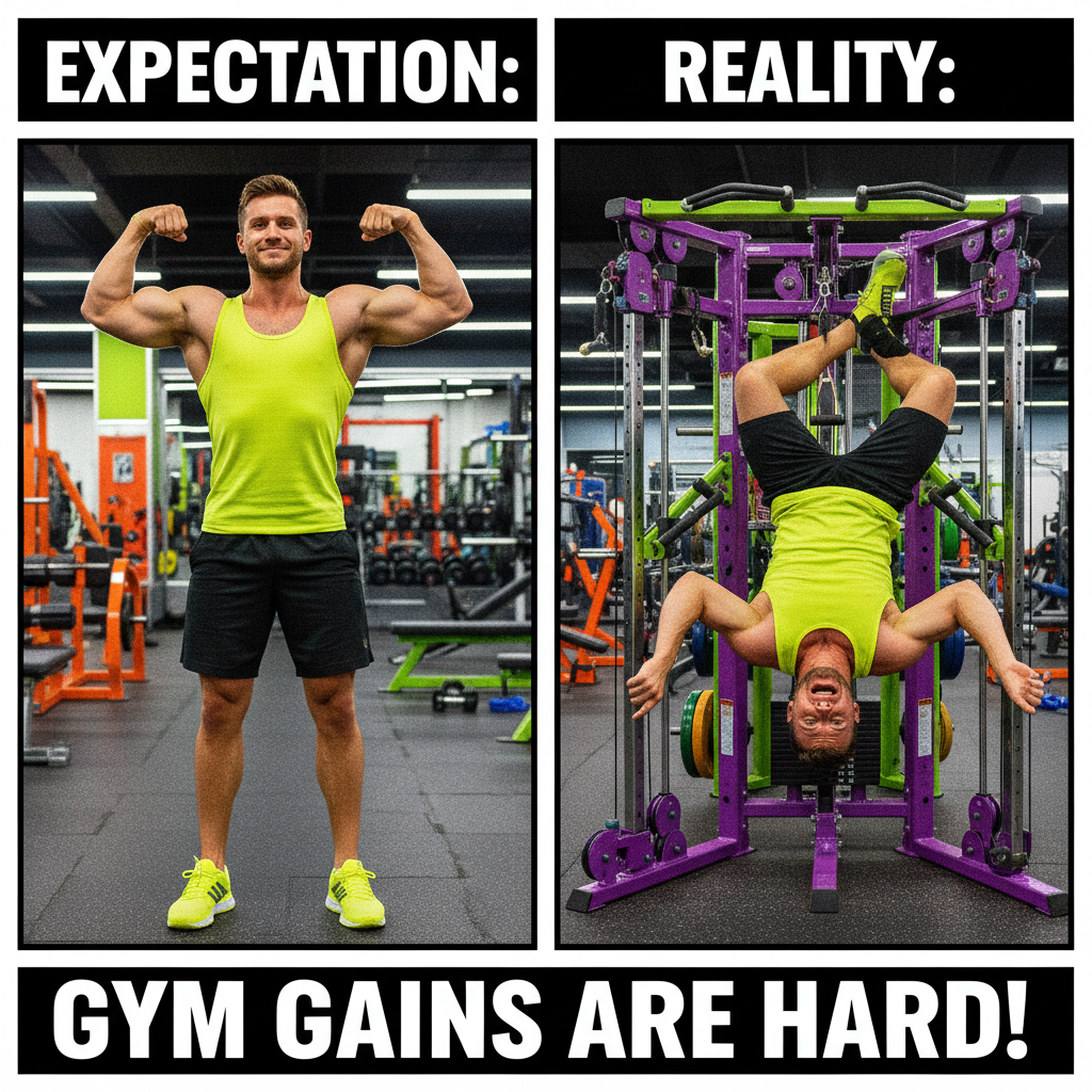 Me at the gym: 'I'm a fitness icon.' Me 5 mins later: 'Is this how you use this machine?'