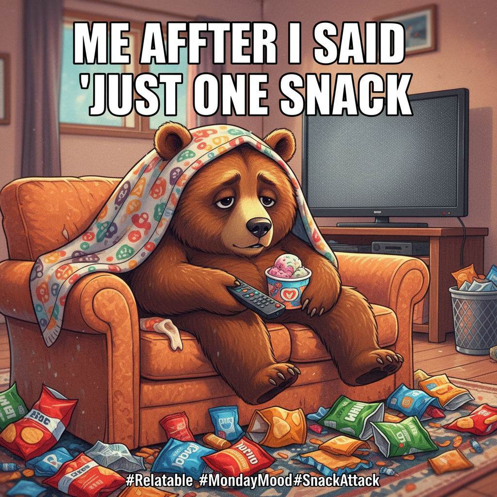 Seasonal depression hitting different. My spirit animal is a hibernating bear.