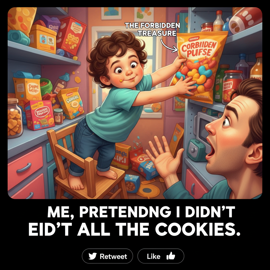 My toddler just asked for a snack from the pantry they 'can't reach' while standing on a chair.