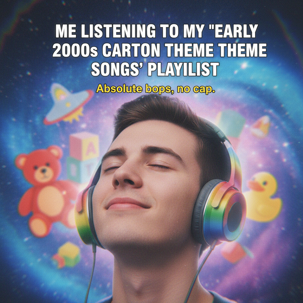 Hearing that one song from your childhood and suddenly you're 8 again, no bills, just vibes.