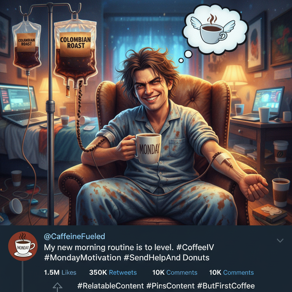 My blood type is coffee. My personality is also coffee.