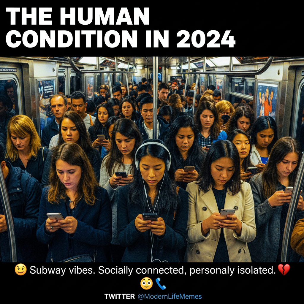 Public transport is just a social experiment on how long people can avoid eye contact.