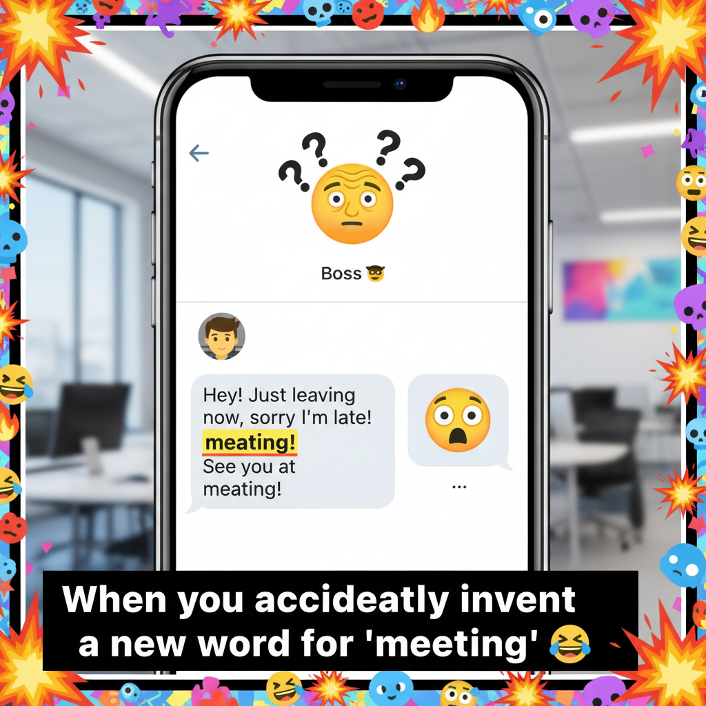 Autocorrect just changed 'meeting' to 'meating'. My boss is now very confused.