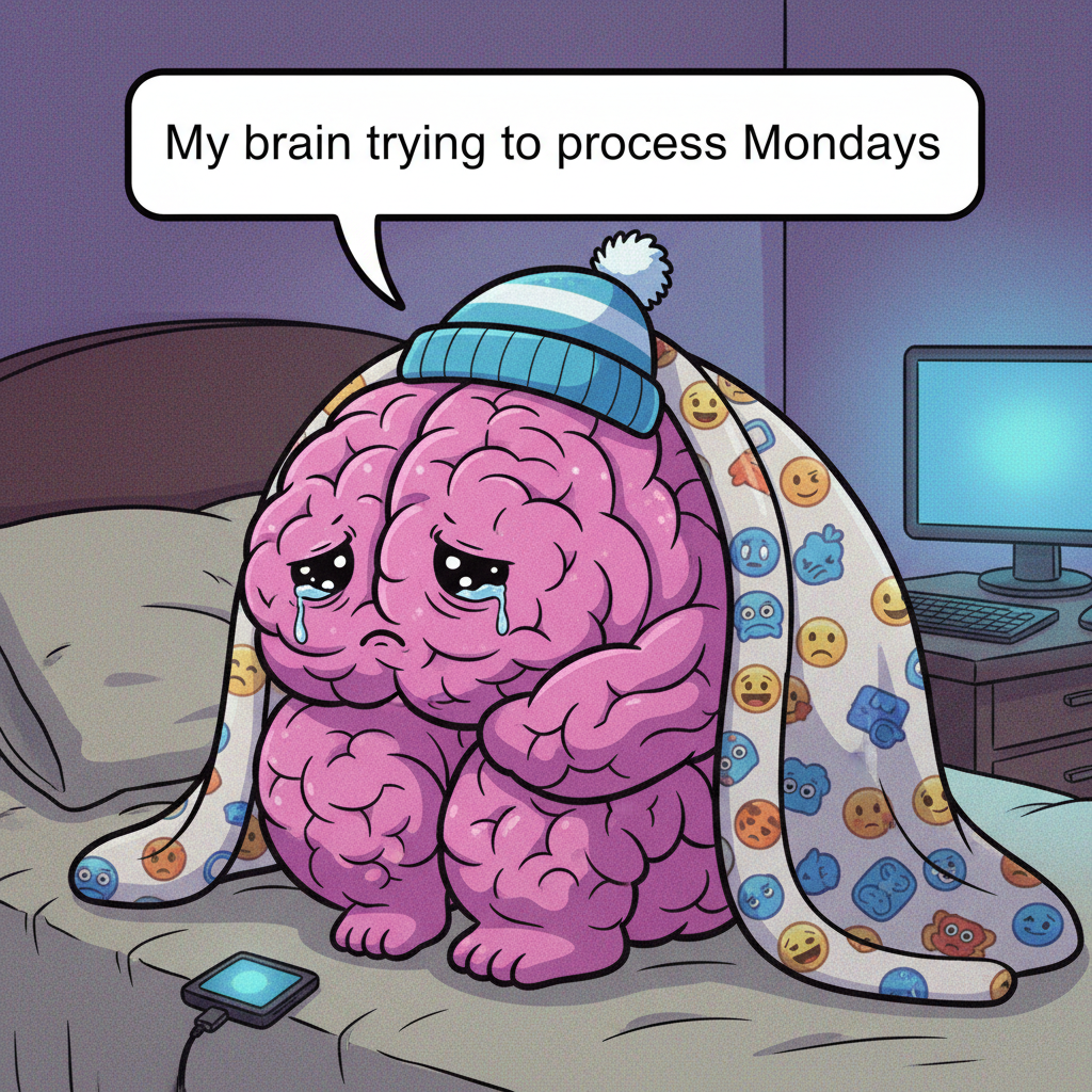 My brain cells hibernating for winter. Seasonal depression is my official spirit animal.