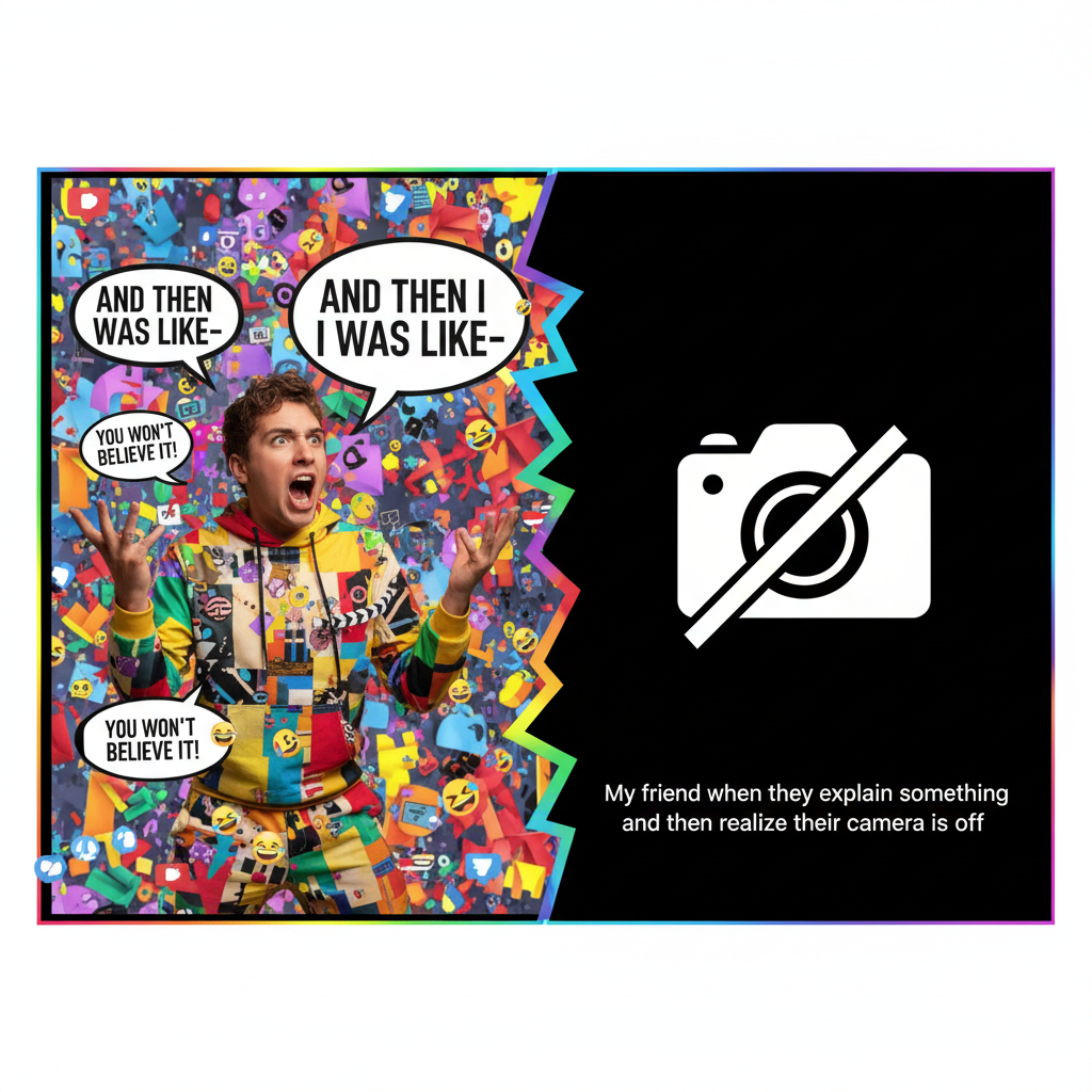 My camera turned off during a Zoom meeting and I was talking to myself for 5 minutes. Peak WFH.