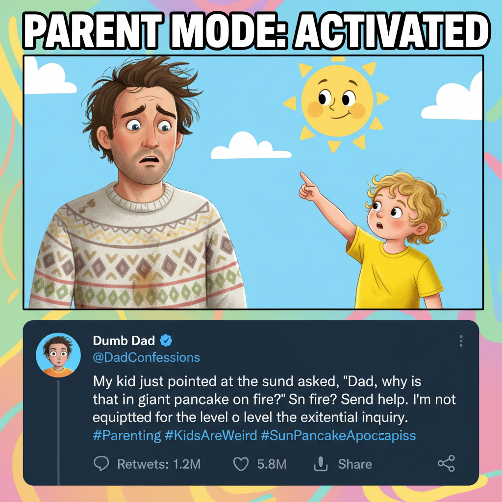 My toddler just asked if I 'can put the sun away'. Parenting is wild.