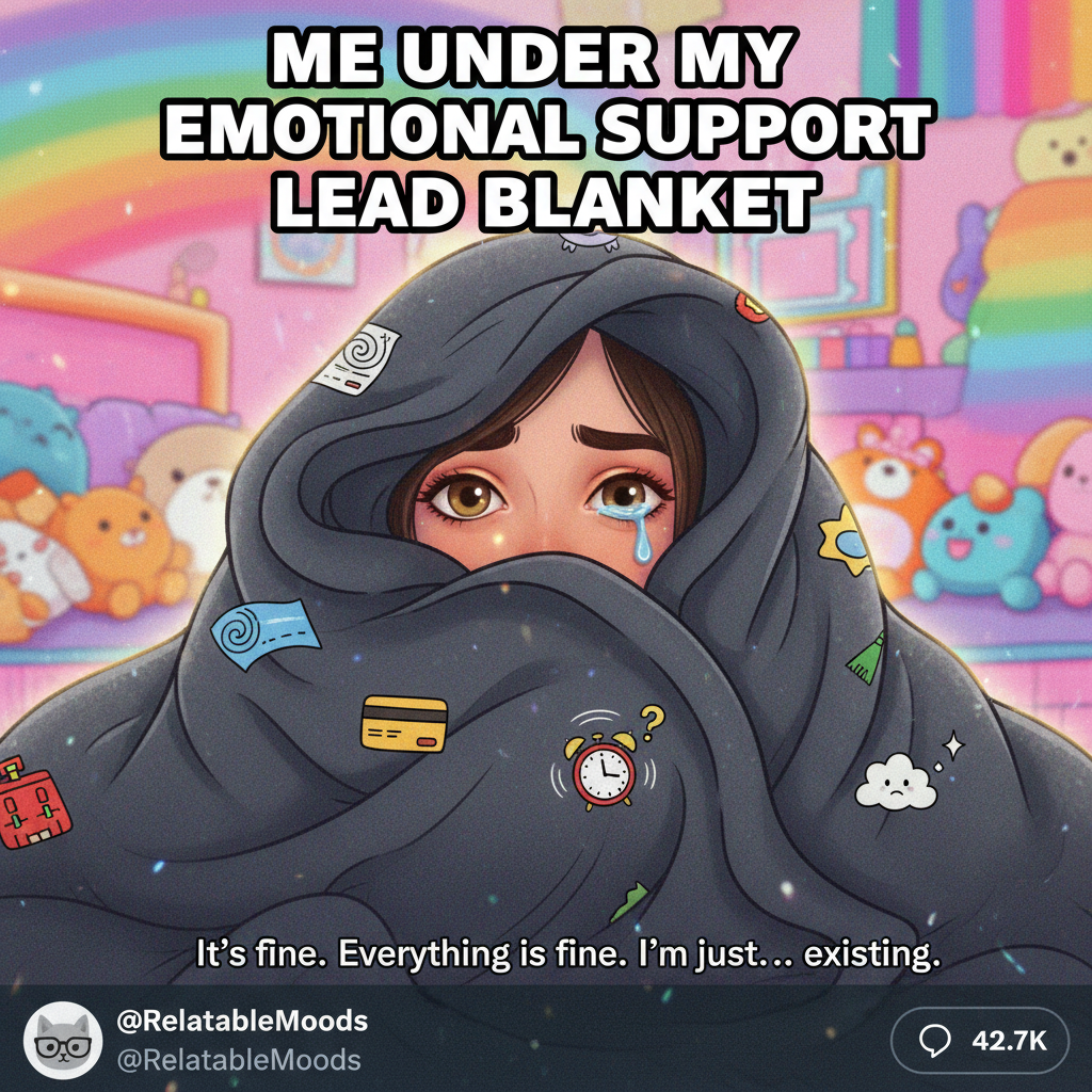 My therapist told me to embrace the darkness. So I bought a weighted blanket.