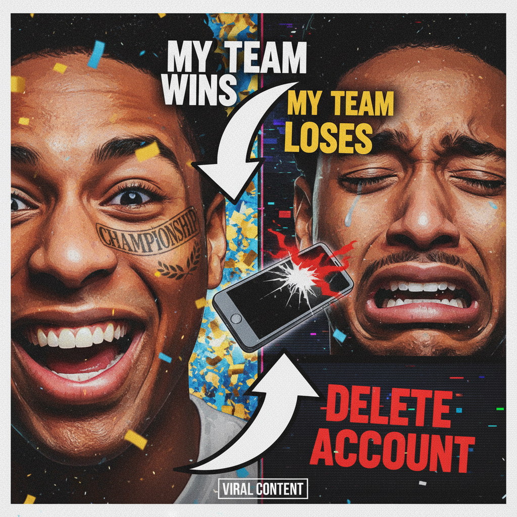 My team won, I'm getting a tattoo. My team lost, I'm deleting all social media. There is no in-between. #SportsFan