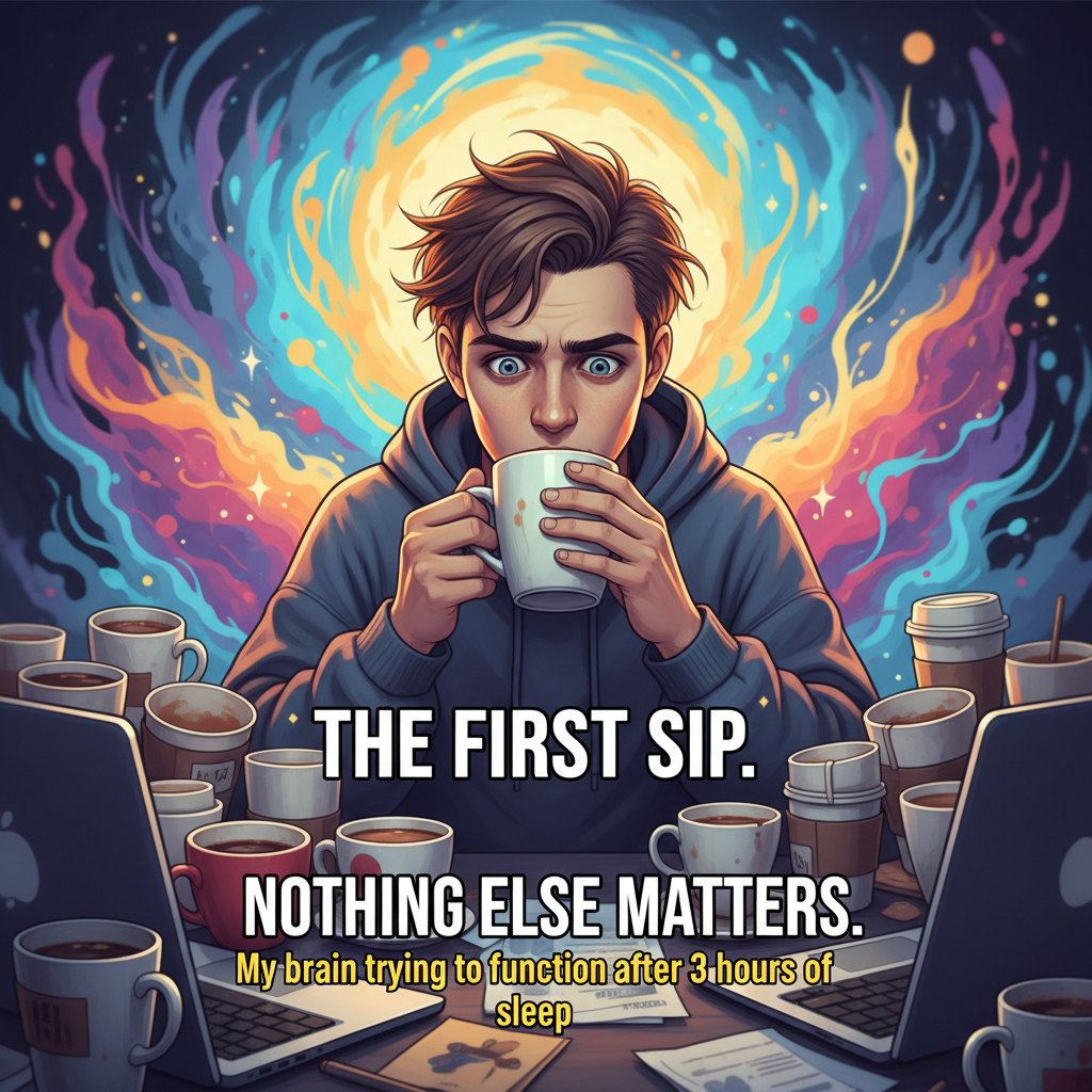 My blood type is coffee. My love language is a fresh brew. Don't talk to me pre-caffeine.